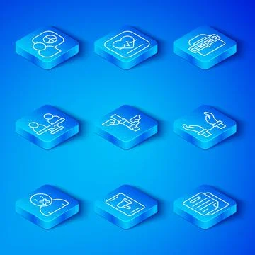 Set line Censor and freedom of speech, Security camera, Protest, Handcuffs on Ilustración de archivo