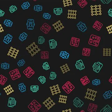 Set line Chat bot, Cloud technology data transfer, Neural network and  on sea イラスト素材