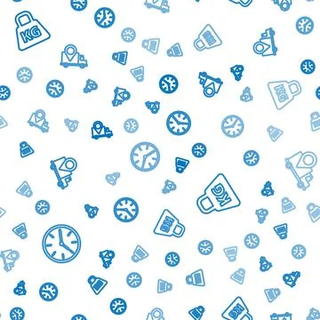 Set line Clock, Weight and Delivery tracking on seamless pattern. Vector Stock Illustration