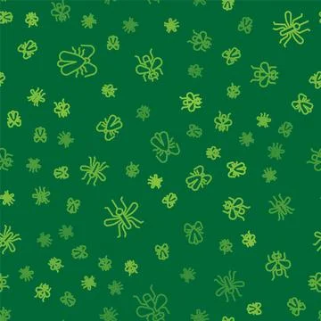 Set line Clothes moth, Mosquito and Insect fly on seamless pattern. Vector 스톡 일러스트