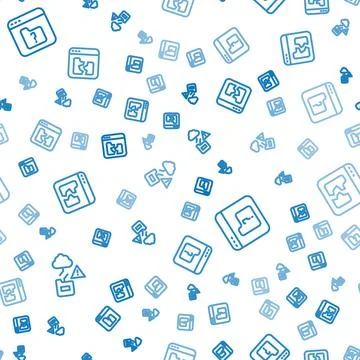 Set line Cloud technology data transfer, File missing and Broken file on Illustrazione stock
