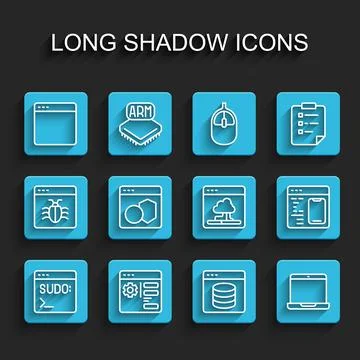 Set line Code terminal, Browser setting, window, Server, Data, Web Hosting, L Stock Illustration