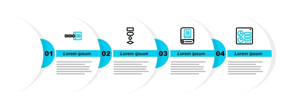 Set line Computer api interface, Artificial intelligence AI, Algorithm and Stock Illustration
