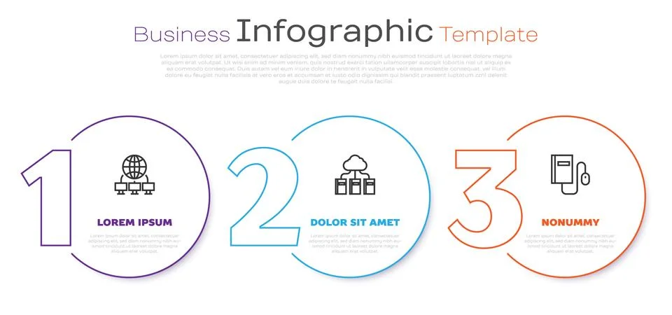 Set line Computer network, Cloud online library and Electronic book with mouse イラスト素材