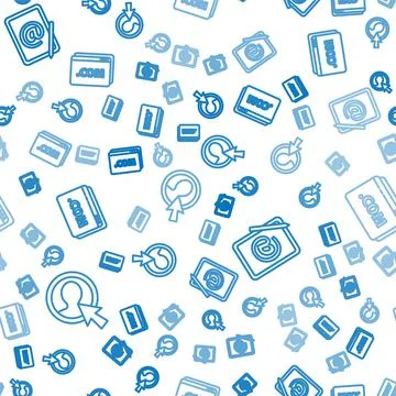 Set line Create account screen, Mail and e-mail and Website template on seamless イラスト素材