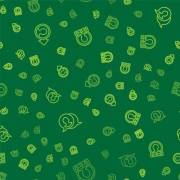 Set line Create account screen, Speech bubble chat and on seamless pattern Stock Illustration