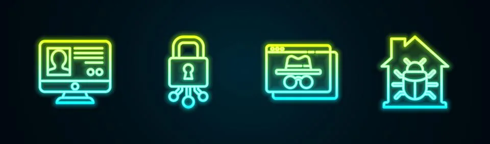 Set line Create account screen, Cyber security, Browser incognito window an.. イラスト素材