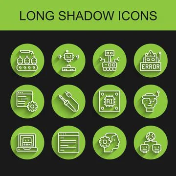 Set line Creating robot, Computer api interface, Industrial production of robots イラスト素材