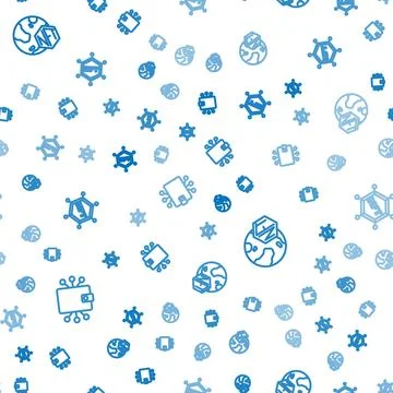 Set line Cryptocurrency wallet, NFT Digital crypto art and blockchain techn.. Illustrazione stock