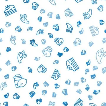 Set line Cup of tea with lemon, Piece cake and Tea leaf in hand on seamless イラスト素材