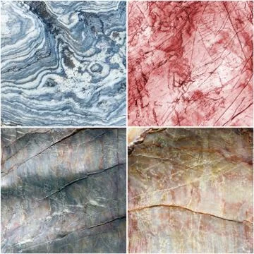 Set of line on curve marble stone texture background Stock Photos