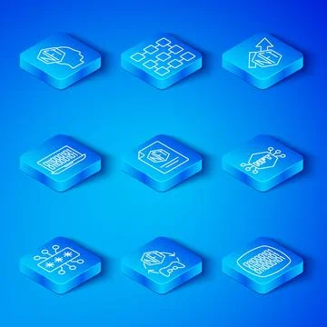 Set line Cyber security, NFT contract, Digital crypto art, growth bar chart 库存插图