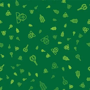 Set line Cyclops, Neptune Trident and on seamless pattern. Vector イラスト素材