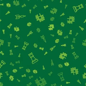 Set line Dart arrow, Chess and Tic tac toe game on seamless pattern. Vector Illustrazione stock