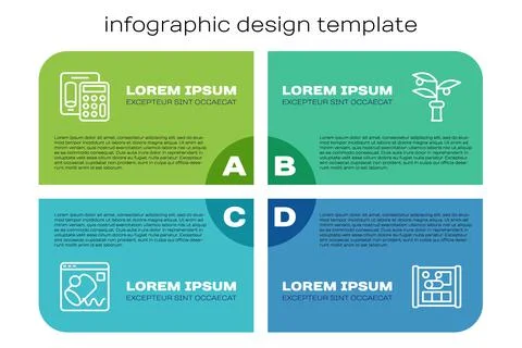 Set line Data visualisation, Calculator, Graphing paper for engineering and Illustrazione stock