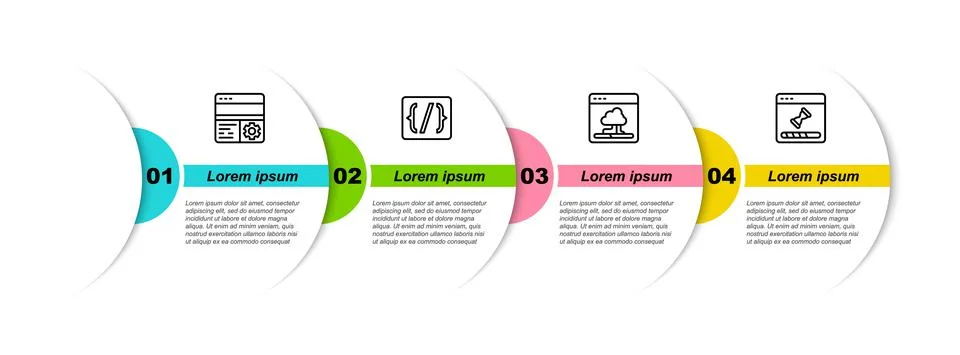 Set line Debugging, Programming language syntax, Cloud technology data transfer Illustration