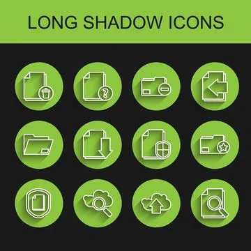 Set line Document protection concept, Search cloud computing, Delete file d.. イラスト素材