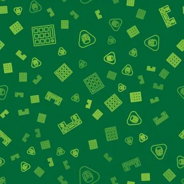 Set line Drum machine, Home stereo and Guitar pick on seamless pattern. Vector Stockillustratie