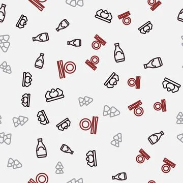Set line Dumpling, Soy sauce bottle, Zongzi bamboo steamer and Food chopstick Stock Illustration