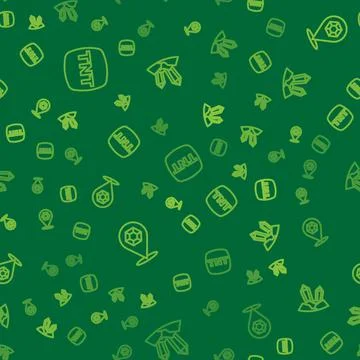 Set line Dynamite, Gem stone and on seamless pattern. Vector Stock Illustration