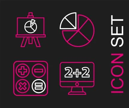 Set line Equation solution, Calculator, Graph, schedule, chart, diagram and.. イラスト素材