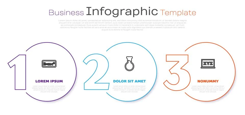 Set line Equation solution, Test tube and flask and XYZ Coordinate system Stock Illustration