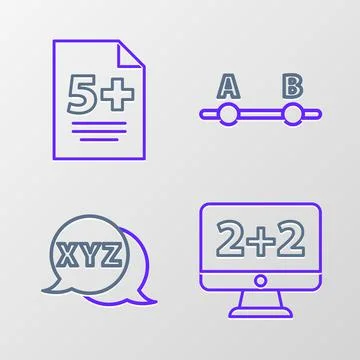 Set line Equation solution, XYZ Coordinate system, Graph, schedule, chart, di Stock Illustration