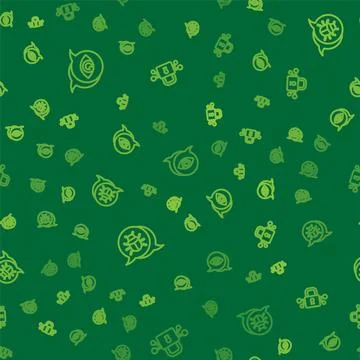 Set line Eye scan, System bug and Cyber security on seamless pattern. Vector イラスト素材
