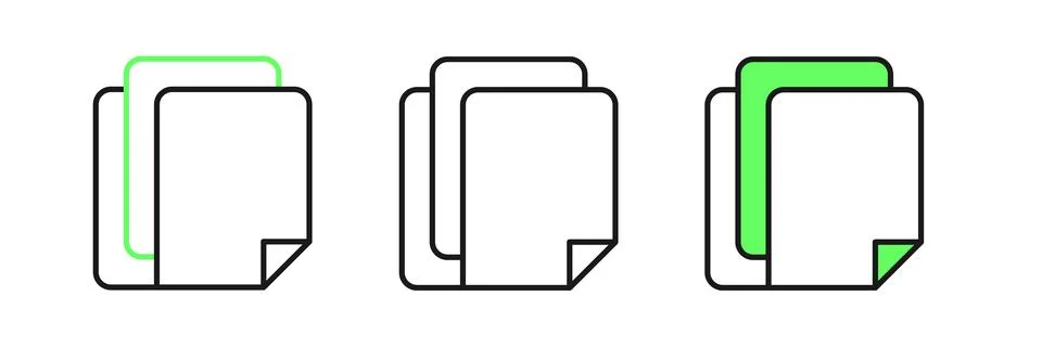 Set line File document icon isolated on white background. Checklist icon. B.. Stock Illustration