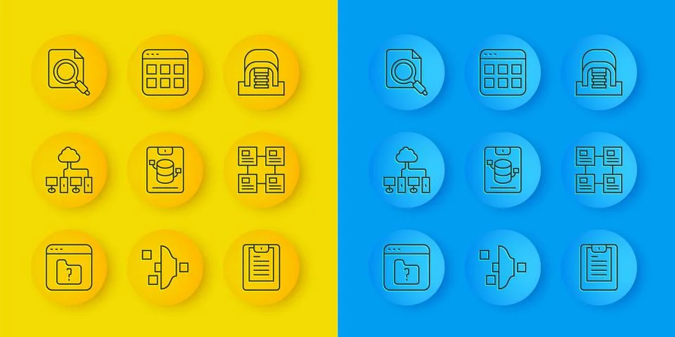 Set line File missing, Computer network, Server, Data, Web Hosting, report,.. イラスト素材