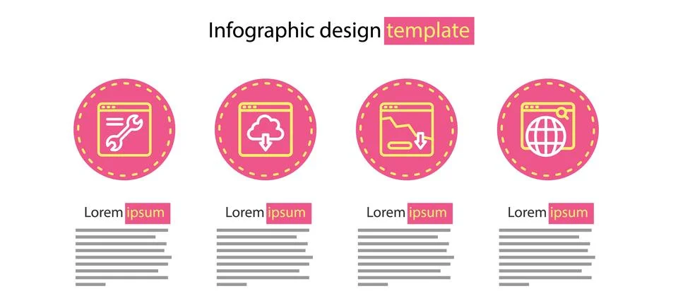 Set line Financial growth decrease Search engine Cloud download and Browser s Stock Illustration