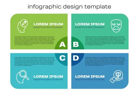 Set line Finding a problem, Addiction to the drug, Psychology, Psi and Drama Illustrazione stock