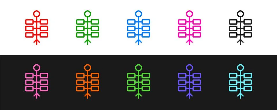 Set line Firework icon isolated on black and white background. Concept of fun Stock Illustration