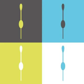 Set line fishing float  icon isolated on color background. Stock Illustration