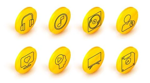 Set line Floppy disk for computer data storage, Smart Tv, Head people with .. 스톡 일러스트