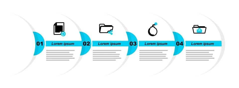 Set line Folder upload, Bomb ready to explode, Share folder and file icon. .. Stock-Illustration