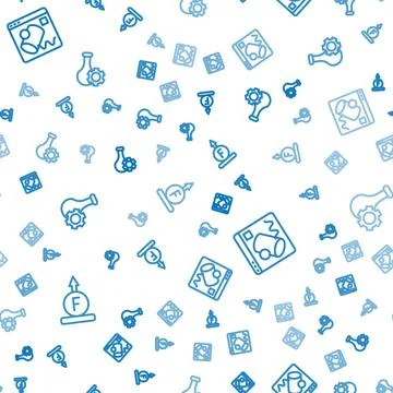 Set line Force of physic formula, Data visualisation and Test tube on seaml.. Illustrazione stock