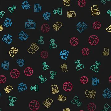 Set line Foreign language online study, Graduate and graduation cap, Learning イラスト素材