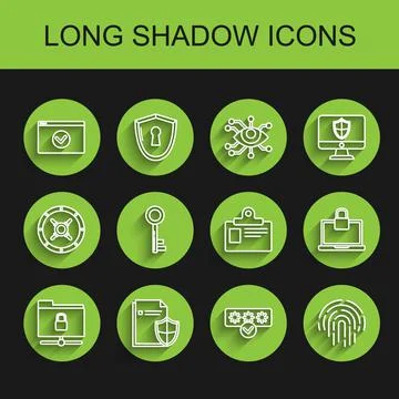 Set line FTP folder and lock, Document protection concept, Secure your site with Stock-Illustration