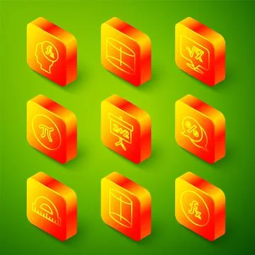 Set line Function mathematical symbol, Geometric figure Cylinder, Square root of Stock Illustration