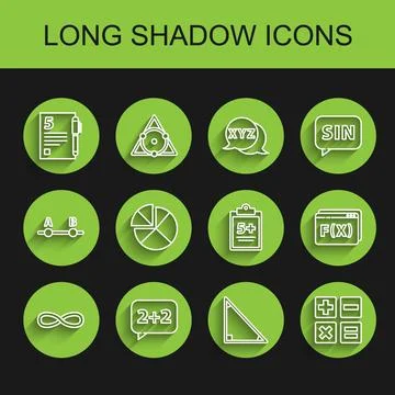 Set line Function mathematical symbol, Graph, schedule, chart, diagram, Ope.. Stock Illustration