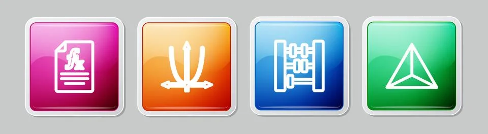 Set line Function mathematical symbol, Graph, schedule, chart, diagram, Aba.. Stock Illustration