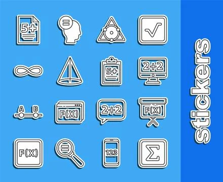 Set line Geometric figure Square, Cube, Graph, schedule, chart, diagram Ilustración de archivo