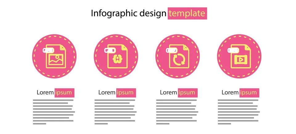 Set line GIF file document, MP4, JS and JPG icon. Vector 库存插图