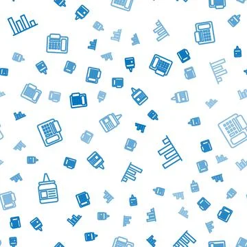 Set line Glue, Pie chart infographic and Telephone on seamless pattern. Vector Illustrazione stock