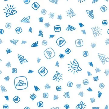 Set line Gold bars,  and Growth arrow with gold on seamless pattern. Vector 库存插图