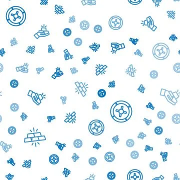 Set line Gold bars, Safe and  on seamless pattern. Vector Stock Illustration