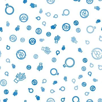 Set line Gold mine, ring and exchange money on seamless pattern. Vector Stock Illustration
