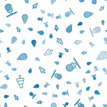 Set line Golf tee, ball on and on seamless pattern. Vector Stock Illustration