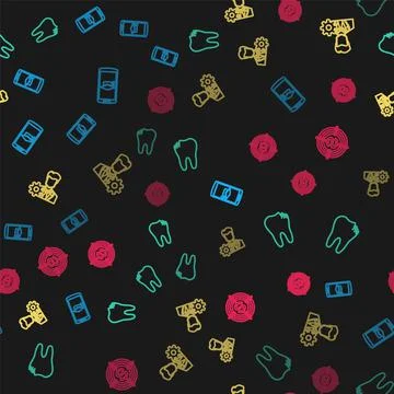 Set line Graduation cap on mobile, Broken tooth, Profile settings and Target  Ilustración de archivo